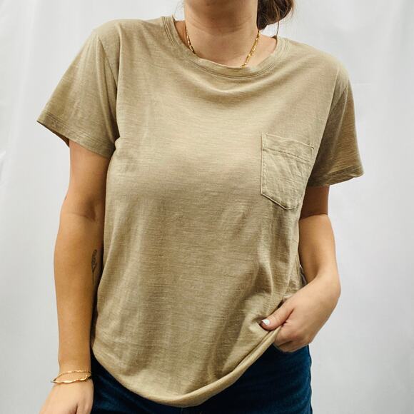 Icebreaker L Merino Wool Tan Crewneck tee - Picture 6 of 6